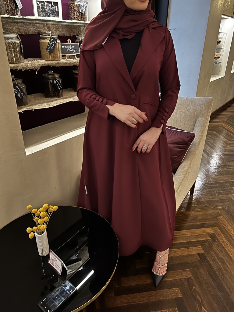 18 December blazer abaya ( limited edition) (Black, S)